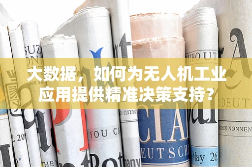 大数据，如何为无人机工业应用提供精准决策支持？