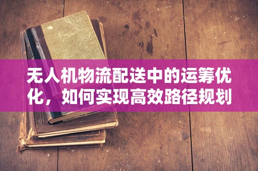 无人机物流配送中的运筹优化，如何实现高效路径规划？