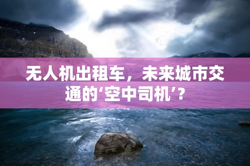 无人机出租车，未来城市交通的‘空中司机’？