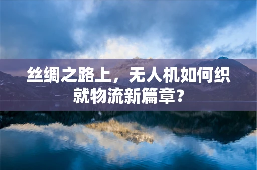 丝绸之路上，无人机如何织就物流新篇章？