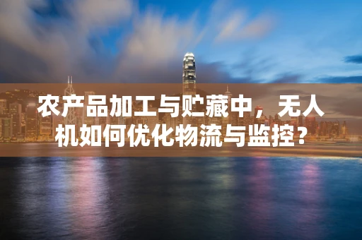 农产品加工与贮藏中，无人机如何优化物流与监控？