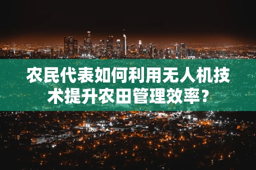 农民代表如何利用无人机技术提升农田管理效率？