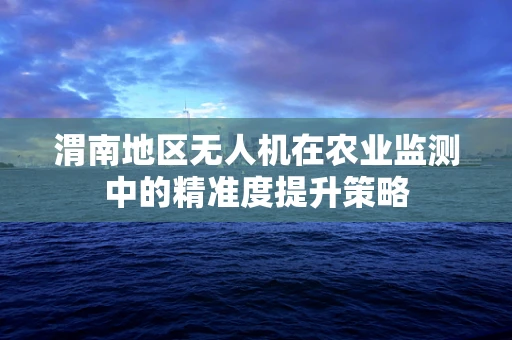 渭南地区无人机在农业监测中的精准度提升策略