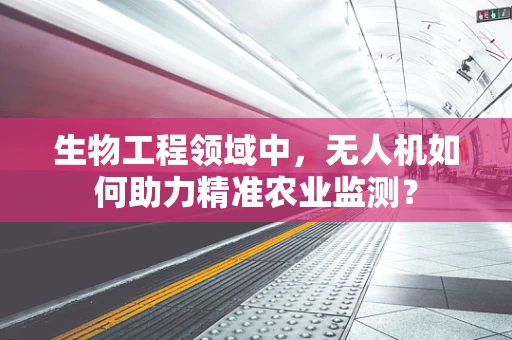 生物工程领域中，无人机如何助力精准农业监测？