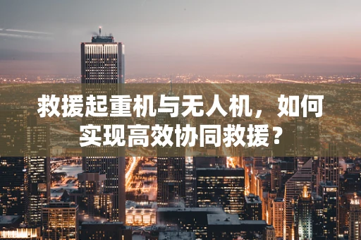 救援起重机与无人机，如何实现高效协同救援？