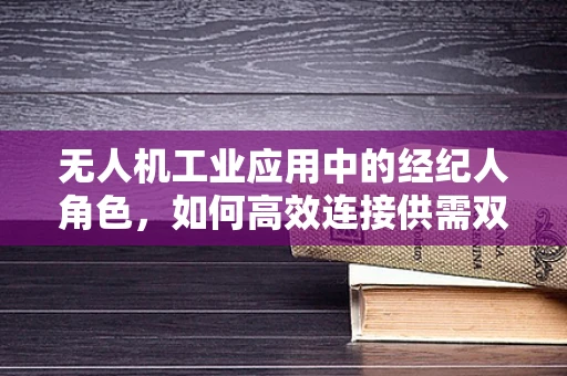 无人机工业应用中的经纪人角色，如何高效连接供需双方？