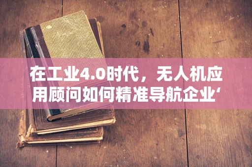 在工业4.0时代，无人机应用顾问如何精准导航企业‘智’造升级？