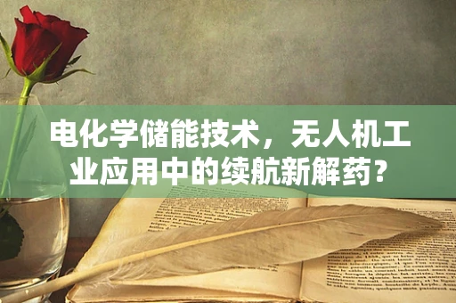 电化学储能技术，无人机工业应用中的续航新解药？