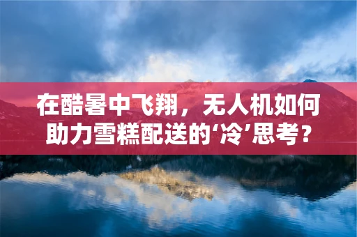 在酷暑中飞翔，无人机如何助力雪糕配送的‘冷’思考？