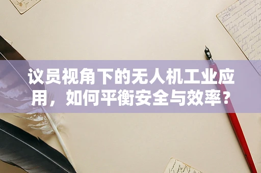 议员视角下的无人机工业应用，如何平衡安全与效率？