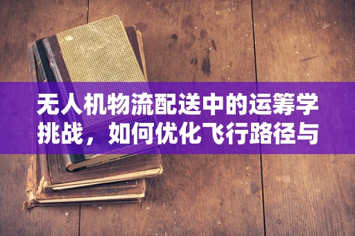 无人机物流配送中的运筹学挑战，如何优化飞行路径与资源分配？