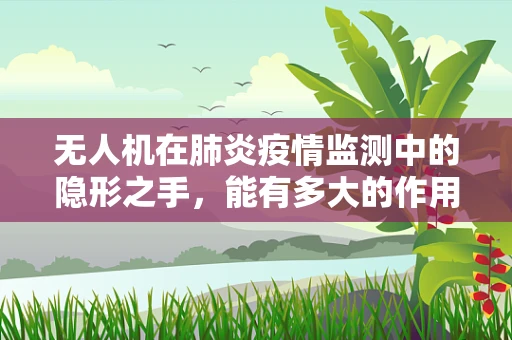 无人机在肺炎疫情监测中的隐形之手，能有多大的作用？