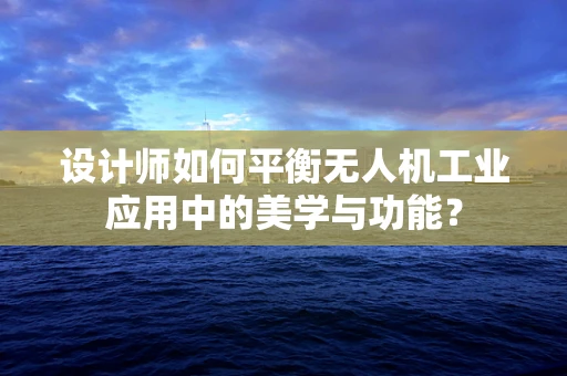 设计师如何平衡无人机工业应用中的美学与功能？
