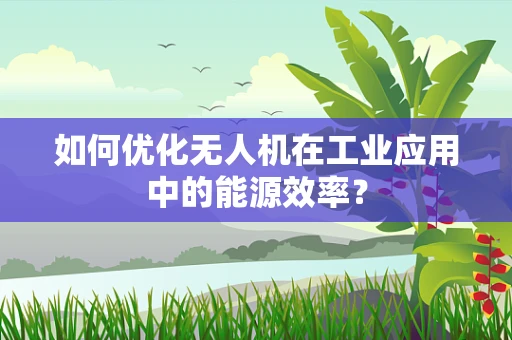 如何优化无人机在工业应用中的能源效率？