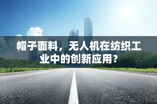 帽子面料，无人机在纺织工业中的创新应用？