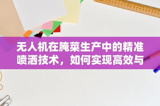 无人机在腌菜生产中的精准喷洒技术，如何实现高效与均匀？