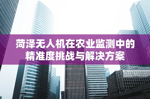 菏泽无人机在农业监测中的精准度挑战与解决方案