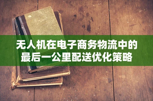 无人机在电子商务物流中的最后一公里配送优化策略