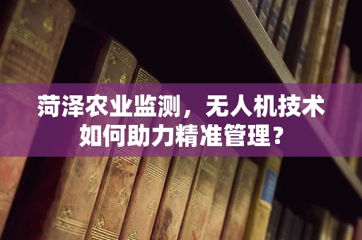 菏泽农业监测，无人机技术如何助力精准管理？