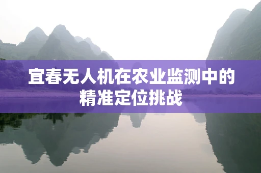 宜春无人机在农业监测中的精准定位挑战