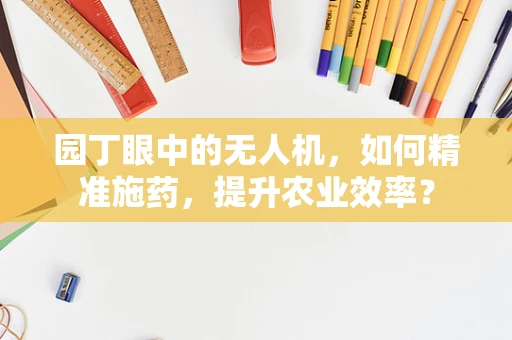 园丁眼中的无人机，如何精准施药，提升农业效率？