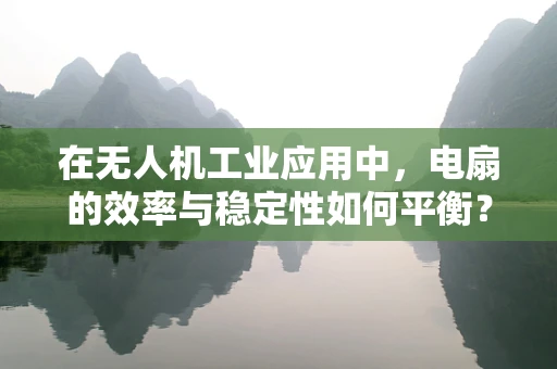 在无人机工业应用中，电扇的效率与稳定性如何平衡？
