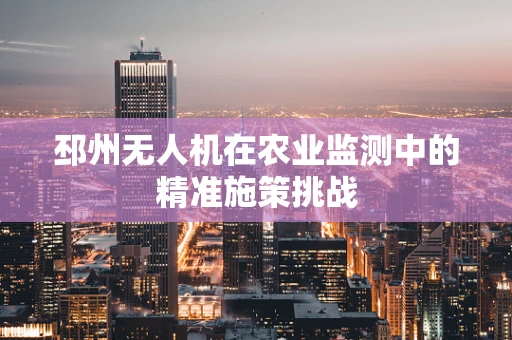邳州无人机在农业监测中的精准施策挑战
