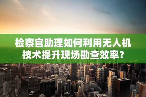 检察官助理如何利用无人机技术提升现场勘查效率？