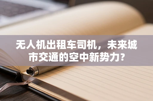 无人机出租车司机，未来城市交通的空中新势力？