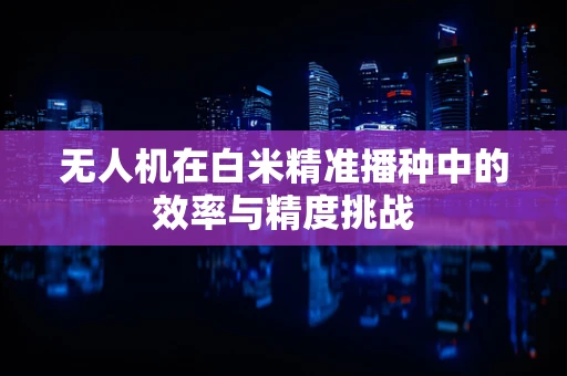 无人机在白米精准播种中的效率与精度挑战