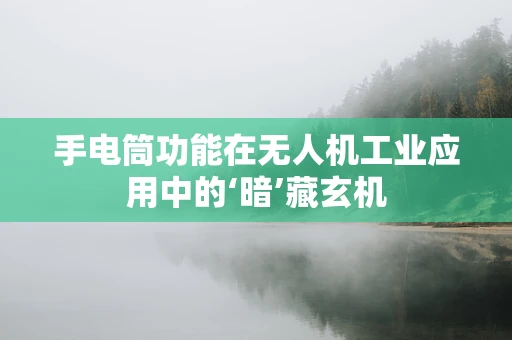 手电筒功能在无人机工业应用中的‘暗’藏玄机