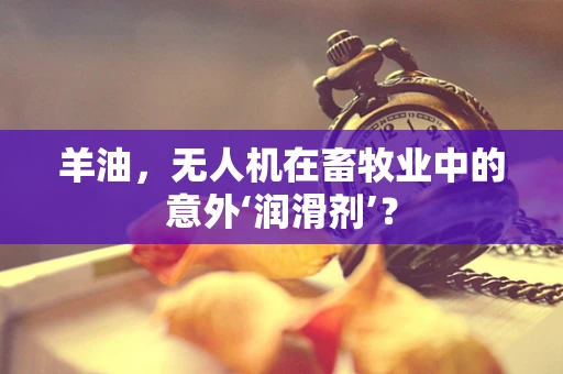 羊油，无人机在畜牧业中的意外‘润滑剂’？