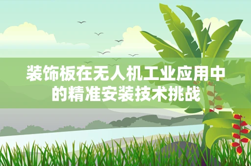 装饰板在无人机工业应用中的精准安装技术挑战