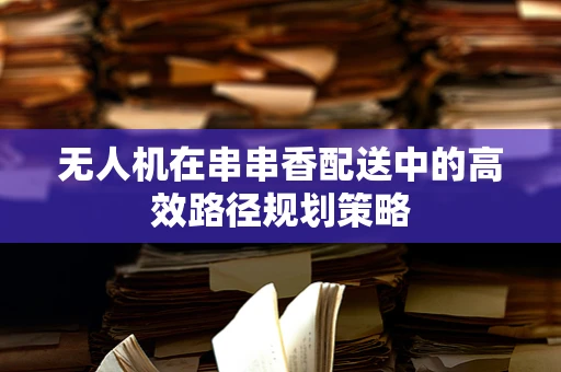 无人机在串串香配送中的高效路径规划策略
