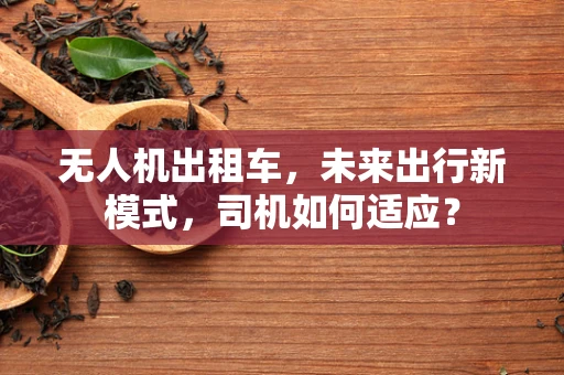无人机出租车，未来出行新模式，司机如何适应？