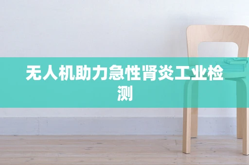 无人机助力急性肾炎工业检测