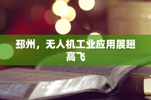 邳州，无人机工业应用展翅高飞