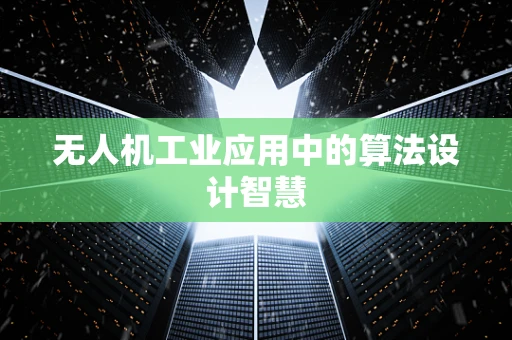 无人机工业应用中的算法设计智慧