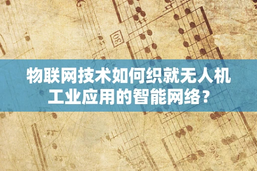 物联网技术如何织就无人机工业应用的智能网络？