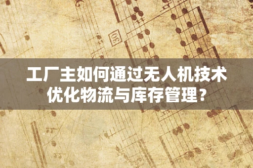 工厂主如何通过无人机技术优化物流与库存管理？