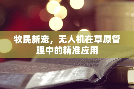 牧民新宠，无人机在草原管理中的精准应用