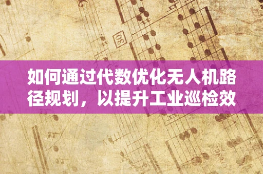 如何通过代数优化无人机路径规划，以提升工业巡检效率？