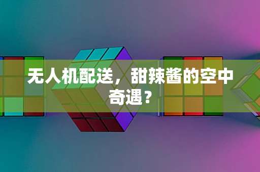 无人机配送，甜辣酱的空中奇遇？