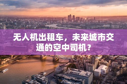 无人机出租车，未来城市交通的空中司机？