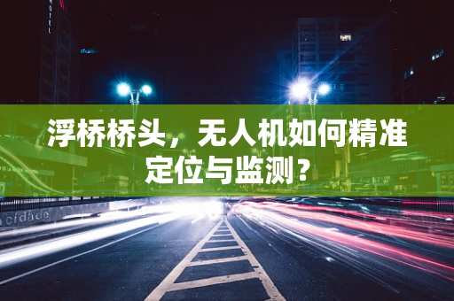 浮桥桥头，无人机如何精准定位与监测？