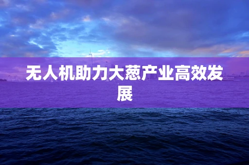 无人机助力大葱产业高效发展