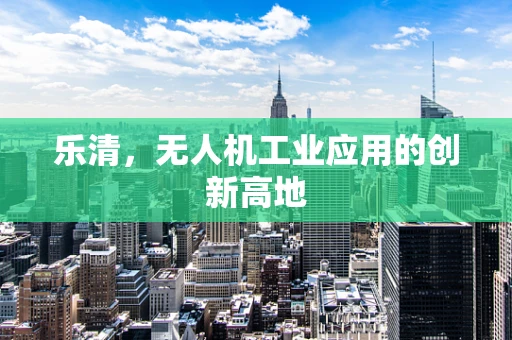 乐清，无人机工业应用的创新高地