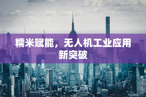 糯米赋能，无人机工业应用新突破