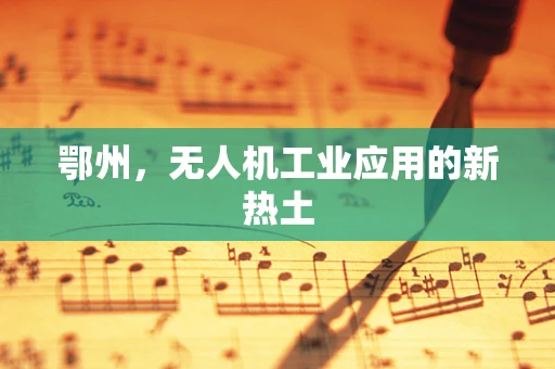 鄂州，无人机工业应用的新热土