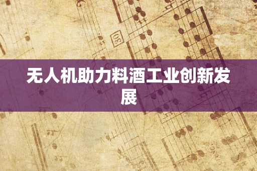 无人机助力料酒工业创新发展